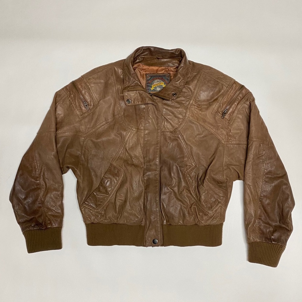 Vintage Leather Bomber Jacket - Adventure Bound